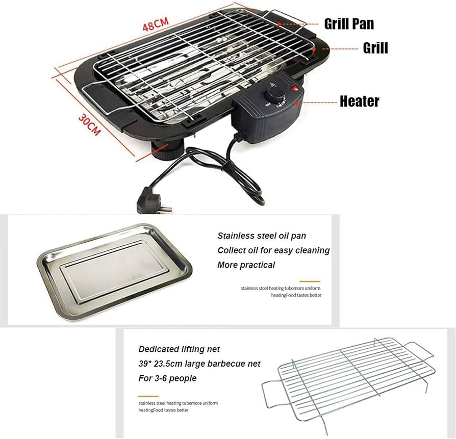 Barbecue électrique sans fumée | TechGrill - TSEN Accessoires de Cuisine