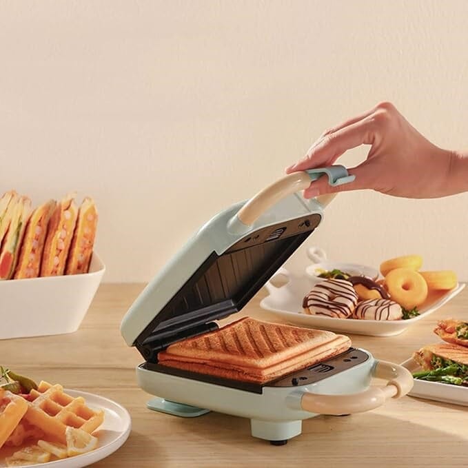 Machine à panini - MiniCuisto™ - Blanc - TSEN Accessoires de Cuisine