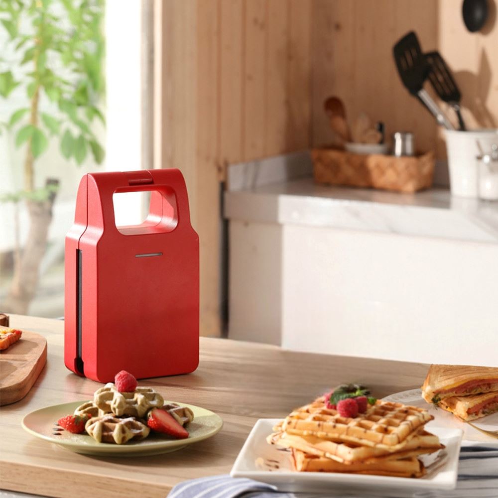 Machine à panini - MiniCuisto™ - Rouge - TSEN Accessoires de Cuisine